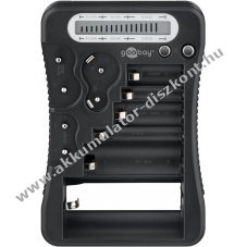 Goobay LCD elemtesztel� standard �s fot�elemekhez, gombcell�khoz