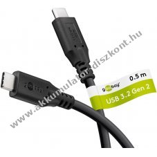 Goobay USB-C k�bel 0,5m 60 W 3 A 10 Gbit/s USB 3.2 Power Delivery