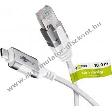 Goobay Ethernet k�bel USB-C 3.1 RJ45 Slim 10m CAT6
