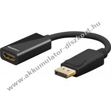 Goobay DisplayPort HDMI adapterk�bel 8K 60Hz DisplayPort dug� HDMI aljzat