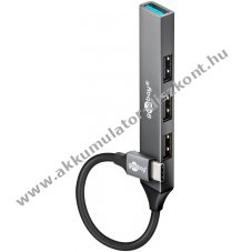 Goobay Slim 4-portos USB-C hub USB 3.2 USB-A csatlakoz�kkal