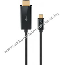 Goobay USB-C HDMI k�bel 2m 4K 60 Hz 18 Gbit/s USB 3.1