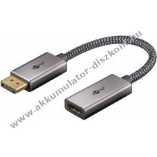 Goobay DisplayPort HDMI adapterk�bel 8K 60Hz DisplayPort dug� HDMI aljzat