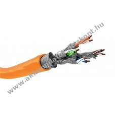 Goobay CAT 7A h�l�zati k�bel S/FTP 50m narancs LSZH