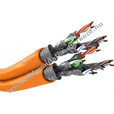 Goobay CAT 7A duplex h�l�zati k�bel S/FTP 50m narancss�rga CU AWG 23/1 LSZH