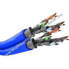 Goobay CAT 7A duplex h�l�zati k�bel S/FTP k�k 50m