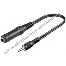 Goobay fejhallgat� adapter 3,5mm dug� 6,35mm aljzat sztere�