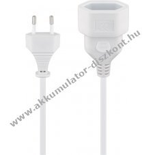 Goobay Eurostecker hosszabb�t� k�bel 2m feh�r 2x0,75 mm2