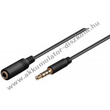 Goobay 3,5mm 4-p�lus� sztere� AUX audio hosszabb�t�k�bel 1,5 m