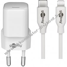 Goobay USB-C 30W PD t�lt� Lightning k�bellel iPhone 12-hez