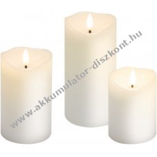 Goobay 3db/csomag LED val�di viasz gyertya feh�r id�z�t�vel 3D l�nggal