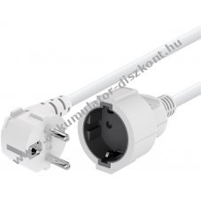 Goobay hosszabb�t�k�bel 2m feh�r f�m �rintkez�s csatlakoz� 3x1,5 mm2