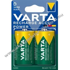 Varta Power R2U D (g�li�t) Akkumul�tor 3000mAh 2db/csomag