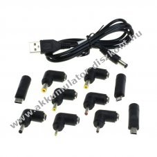 OTB USB Ladekabel mit DC Stecker und Adaptern - Universal - 10-teilig
