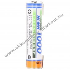 Helyettes�t� Akkumul�tor Panasonic HR-4U AAA (micro) 1,2V 1000mAh 1db/csomag NiMH borotva �s fogkefe