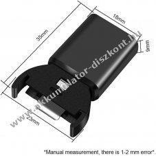 Lithium 3.6V gombakku USB-C tlt LIR2032, LIR1632, LIR2025, LIR2016
