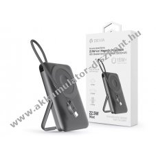 4 in 1 22.5W powerbank 10.000 mAh, szrke