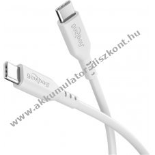 USB-C szilikon kbel 1.5m fehr, 60W, Power Delivery (PD)
