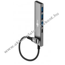 Goobay Slim 4-port USB-C hub USB-C csatlakoz� 3x USB-A 5 Gbit/s