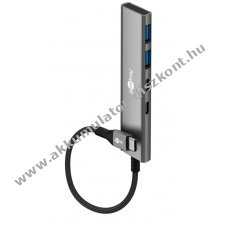 Goobay Slim 4-Port USB-C hub USB-C �s USB-A csatlakoz� 5 Gbit/s USB 3.2