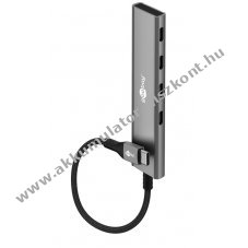 Goobay Slim 4-port USB-C hub USB 3.2 5 Gbit/s USB-C csatlakoz� 4 USB-C aljzat