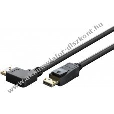 Goobay DisplayPort 2.0 2.1 k�bel 54Gbit/s 8K 60 Hz hajl�tott