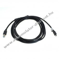 OTB adatk�bel USB Type C (USB-C) csatlakoz� - USB B (USB-B 2.0) csatlakoz� 3,0m fekete