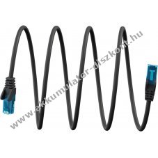 Goobay ultrarugalmas CAT 6A U/UTP h�l�zati k�bel 5m fekete