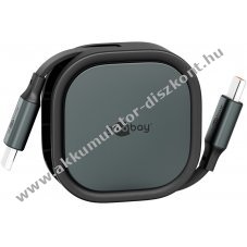 �sszecsukhat� USB-C k�bel, 1m, 15W, fekete
