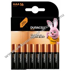 Duracell Plus Power LR3, AAA, Micro elem 16db/csomag