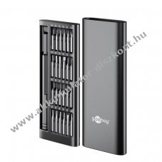 Goobay Tools csavarh�z� k�szlet 24 r�szes prec�zi�s bitk�szlettel S2 ac�lb�l