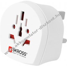 Skross orsz�gadapter vil�g UK csatlakoz�hoz 2 �s 3 p�lus� k�sz�l�kekhez