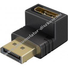Goobay DisplayPort 90� lefel� adapter 8K 144Hz DSC csatlakoz�