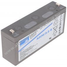 Sonnenschein Dryfit A506/3.5S 6,0V 3500mAh csatlakoz� 4,8mm Akkumul�tor AGM �lom-zsel�s