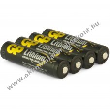 GP AAA (mikro) l�tium elem 1,5V 4db/csomag Li