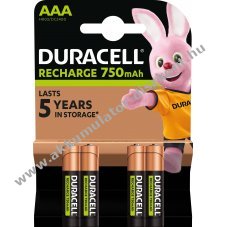 Duracell Pre-charged AAA (mikro) Akkumul�tor 1.2V 750mAh 4db/csomag NiMH