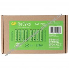 GP ReCyko AA Mignon ceruza Akkumul�tor 1,2V 2100mAh 8db/csomag NiMH