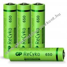 GP ReCyko AAA (mikro) Akkumul�tor 1,2V 650mAh 4db/csomag NiMH
