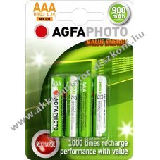 Agfaphoto Value Energy AAA (mikro) Akkumul�tor 1.2V 900mAh 4db/csomag NiMH
