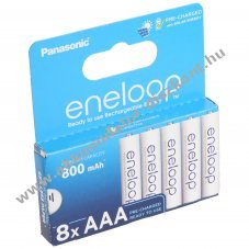 Panasonic eneloop BK-4MCDE/8BE AAA (mikro) Akkumul�tor 1.2V 800mAh 8db/csomag NiMH