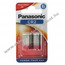 Panasonic l�tium elem CR2 3V 2db/csomag