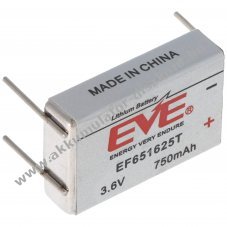 EVE Lithium thionyl chloride elem 3,6V 750mAh