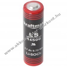 Helyettes�t� elem LS14505 ER14505 AA Mignon ceruza 3,6V 2400mAh l�tium elem