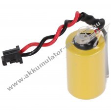 Helyettes�t� elem Toshiba ER3V 3,6V 1000mAh fekete csatlakoz� l�tium elem Li-ion
