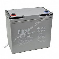 FIAMM 12FGL55 Akkumul�tor 12V 55000mAh M6 csavaros saru AGM �lom-zsel�s