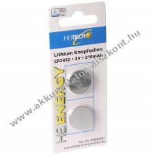 Heitech CR2032 3V 2db/csomag gombelem gomb l�tium elem