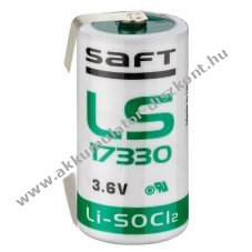 Saft LS-17330 3,6V 2,1Ah U-forrf�llel l�tium elem