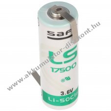Saft LS17500 l�tium elem 3,6V 3600mAh A m�ret