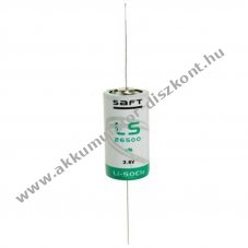 Saft LS26500 l�tium elem Li-SOCl2 C (b�bi m�ret) 3,6V 7700mAh