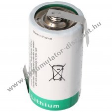SAFT LS26500 l�tium elem 3,6V 7700mAh C (b�bi m�ret) Li-SOCI2
